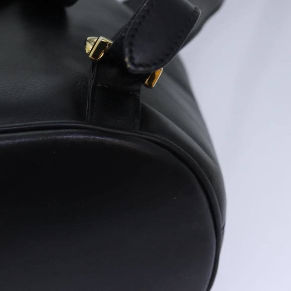 Salvatore Ferragamo Backpack Leather Black Gold Auth 86612 main image 6